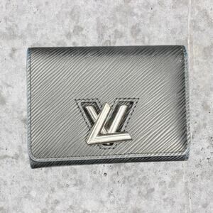 Louis Vuitton Noir Epi Leather Twist Compact Trifold Wallet